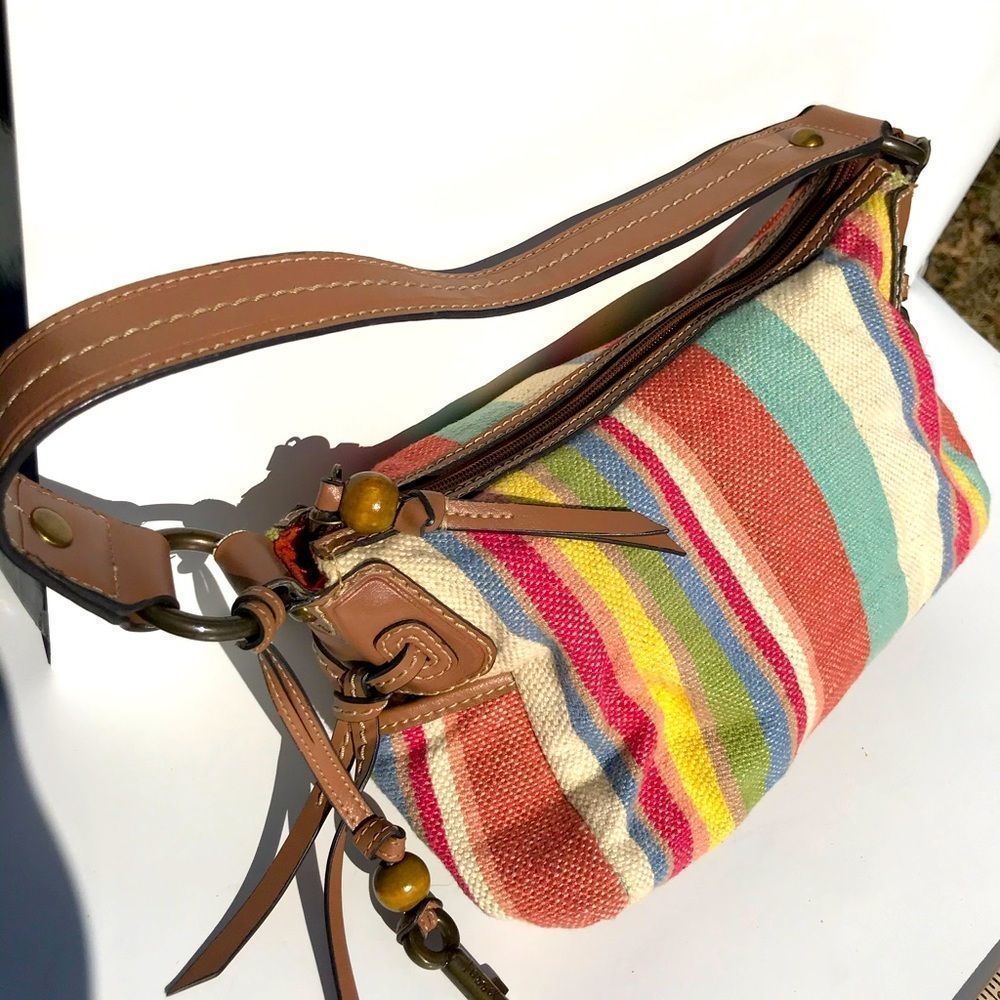 FOSSIL CANVAS SHOULDER BAG